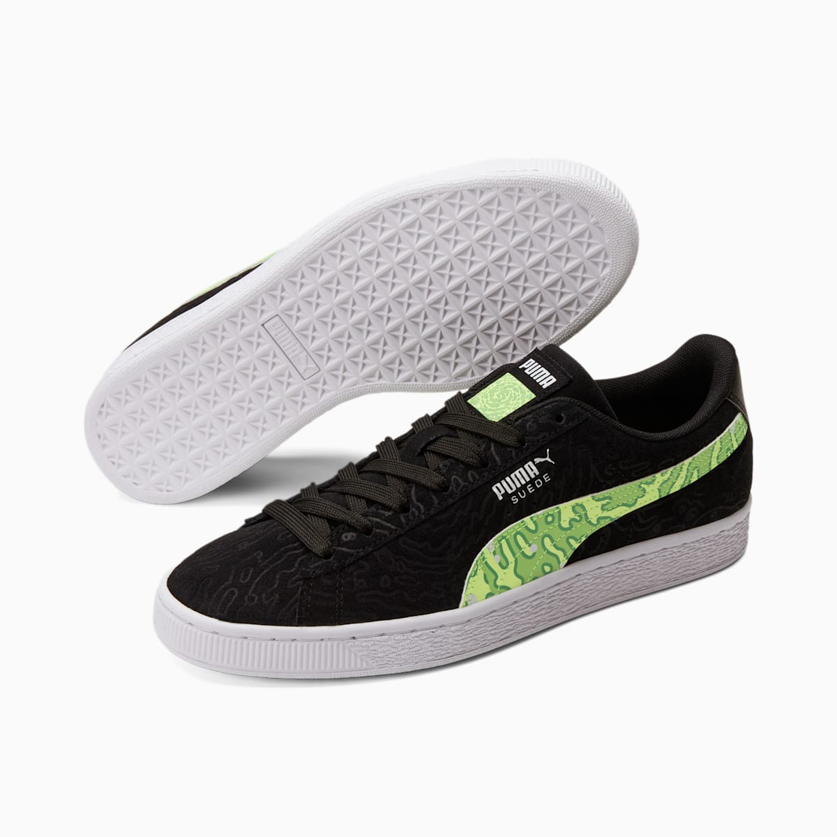 Pánské Boty Puma PUMA x RICK AND MORTY Suede Černé/Zelene | PU8463-Q38