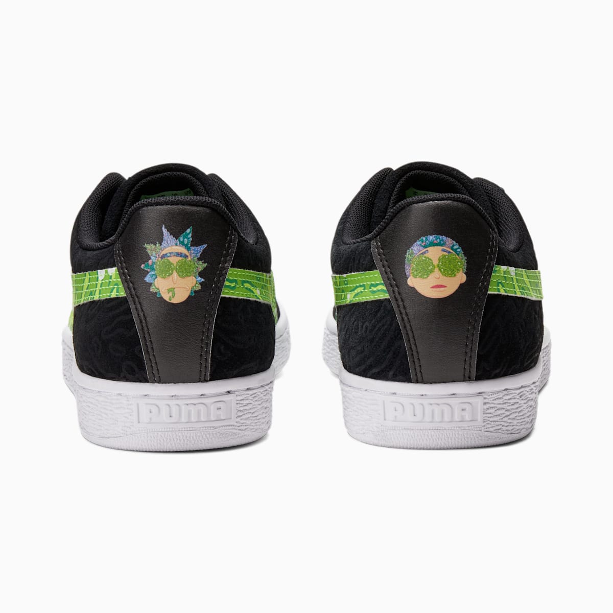 Pánské Boty Puma PUMA x RICK AND MORTY Suede Černé/Zelene | PU8463-Q38