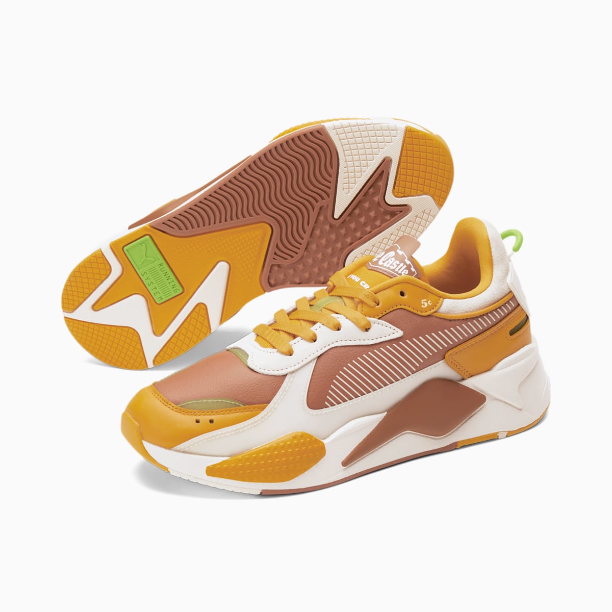 Pánské Boty Puma PUMA x WHITE CASTLE RS-X Oranžové Kytičkované | PU2805-B32