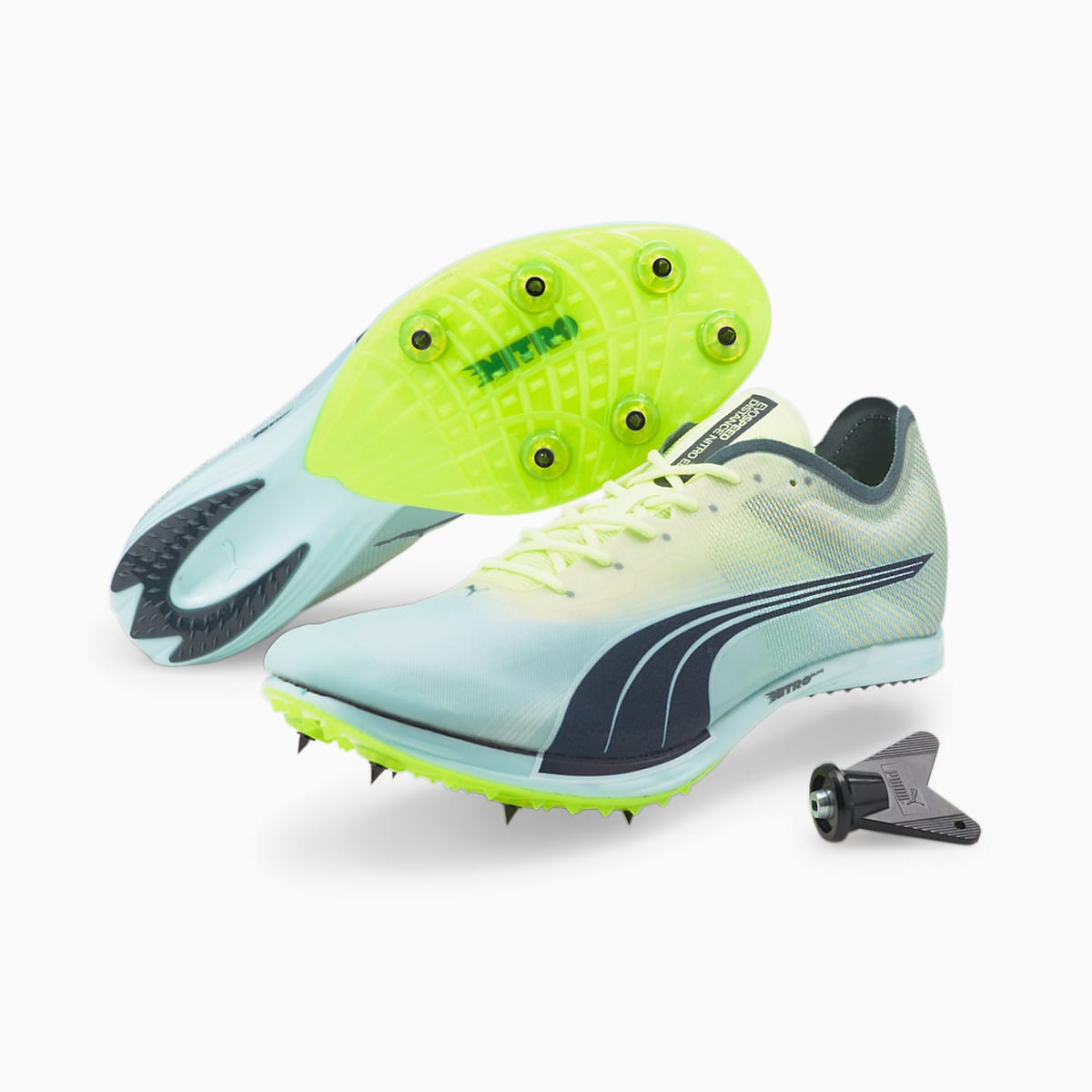 Pánské Běžecké Boty Puma evoSPEED Distance Nitro Elite Track and Field Blankyt/Světle Žluté | PU5264-K67