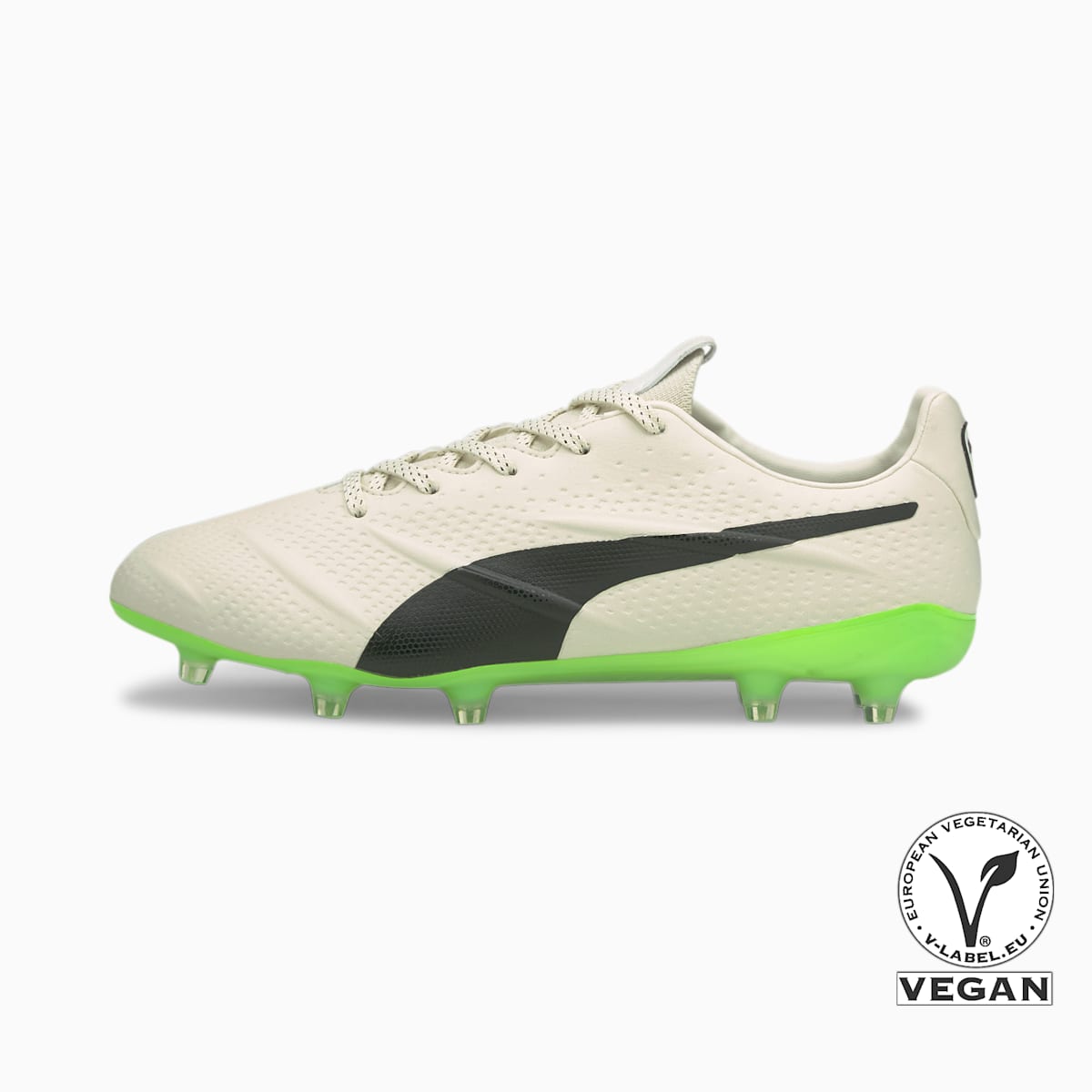 Pánské Kopačky Puma King Platinum 21 VGN FG/AG Bílé/Černé/Zelene | PU3407-K17