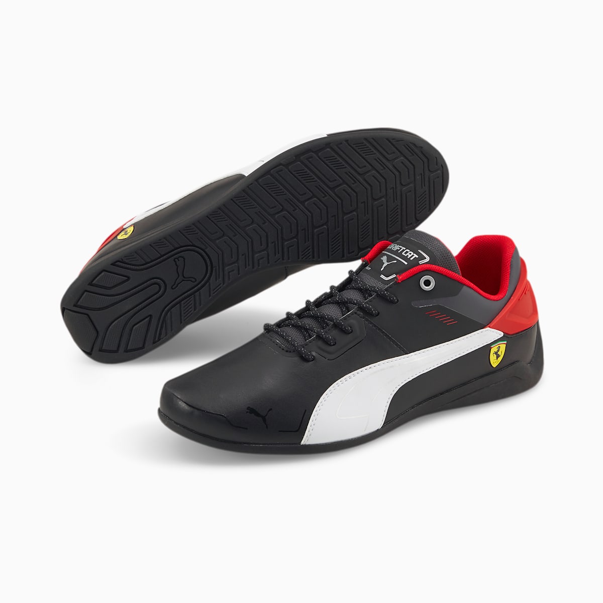 Pánské Moto Boty Puma Scuderia Ferrari Drift Cat Delta Černé/Bílé | PU3041-T63