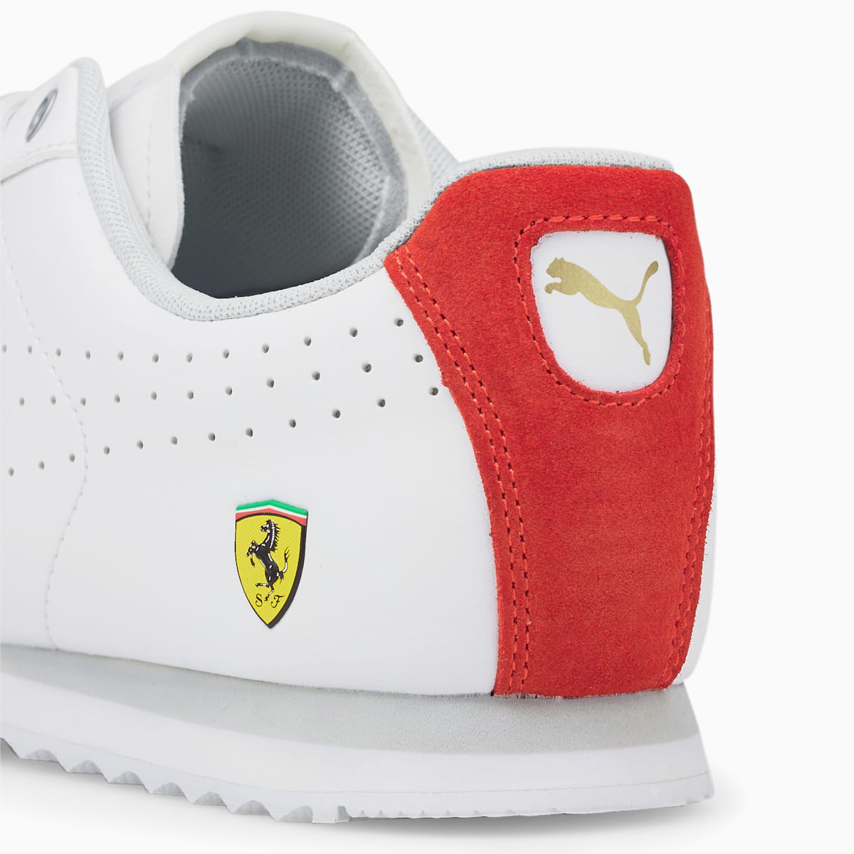 Pánské Moto Boty Puma Scuderia Ferrari Roma Via Perforated Bílé | PU3180-W94