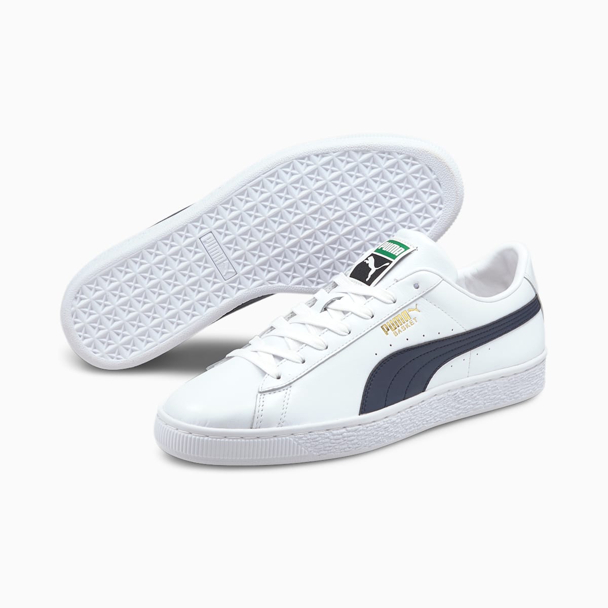 Pánské Tenisky Puma Basket Classic XXI Bílé/Tmavě Blankyt | PU0439-D73