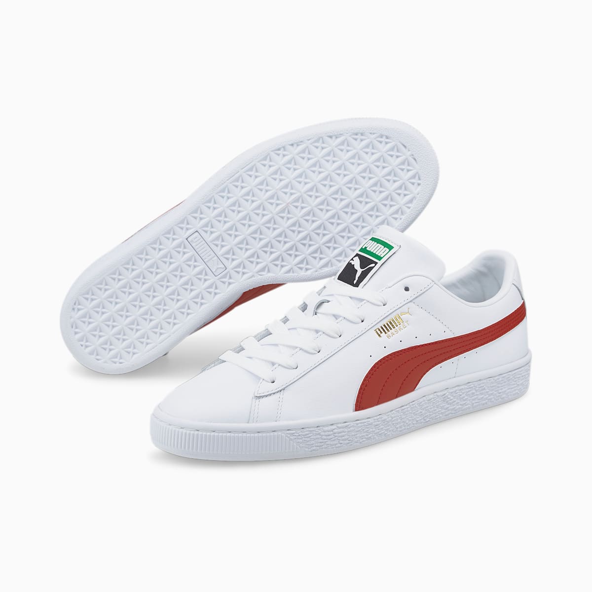 Pánské Tenisky Puma Basket Classic XXI Bílé/Červené | PU1762-B56