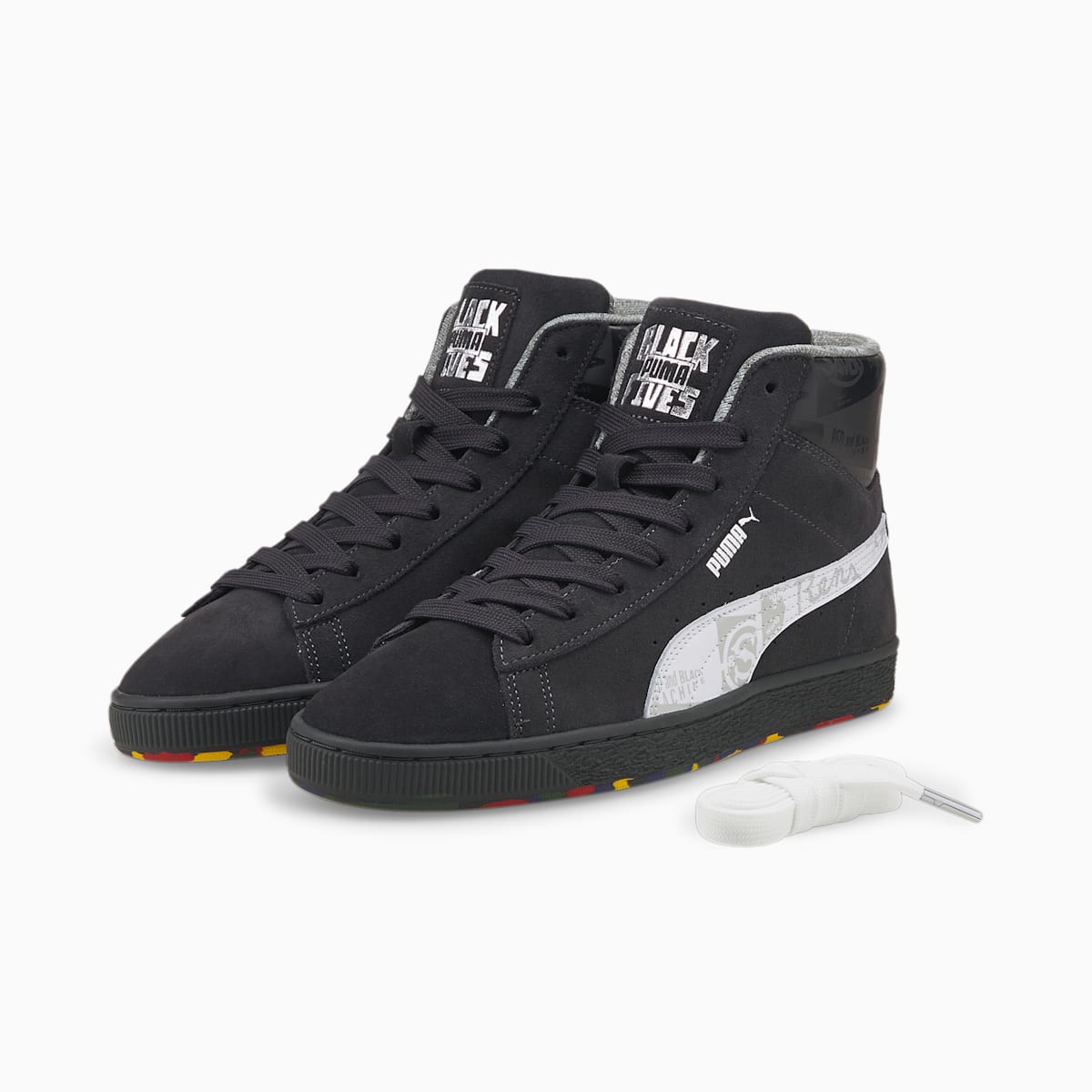 Pánské Tenisky Puma Black Fives Suede Černé/Bílé | PU1273-H78