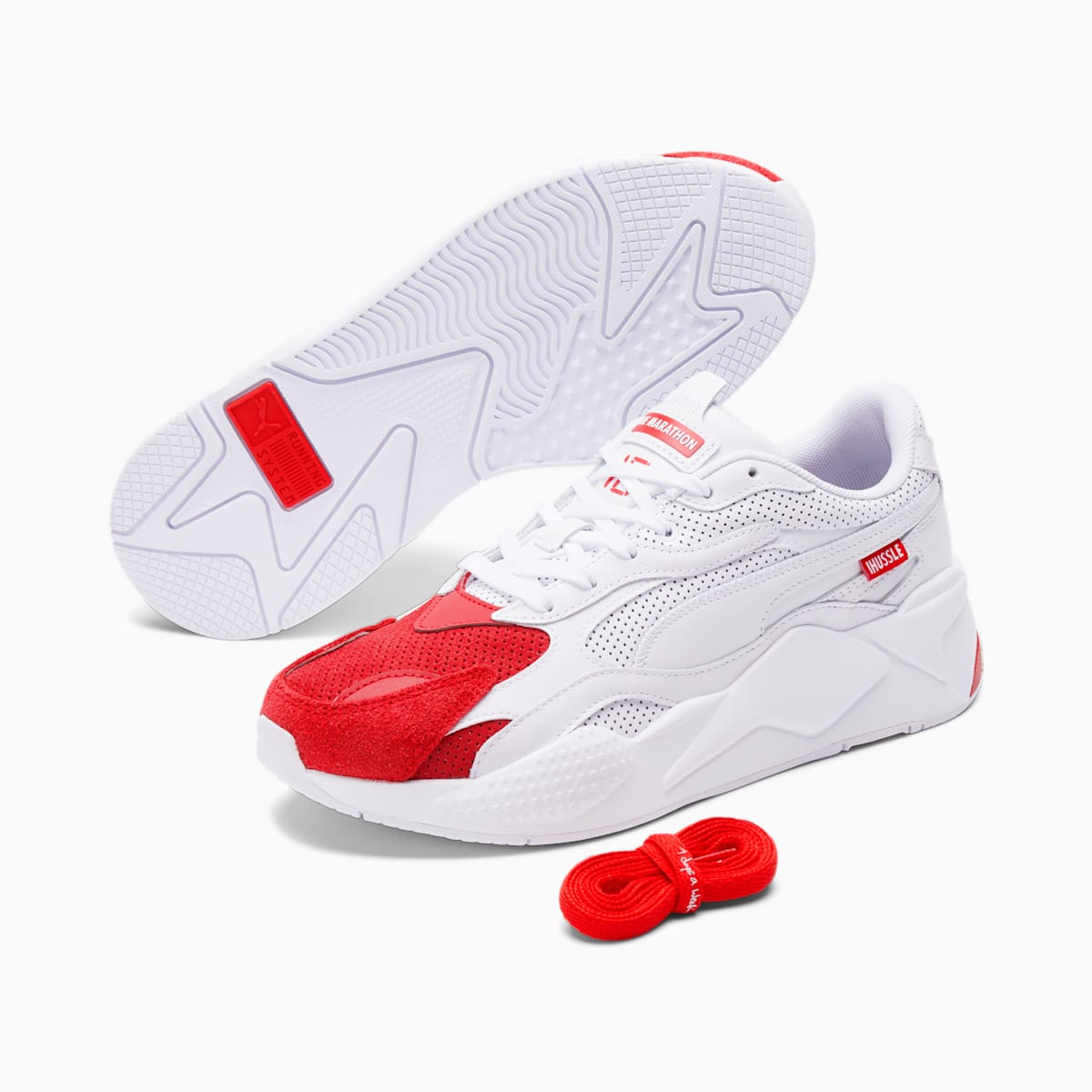 Pánské Tenisky Puma PUMA x TMC Marathon Mixtape Anniversary RS-X³ Bílé/Červené | PU3649-T04