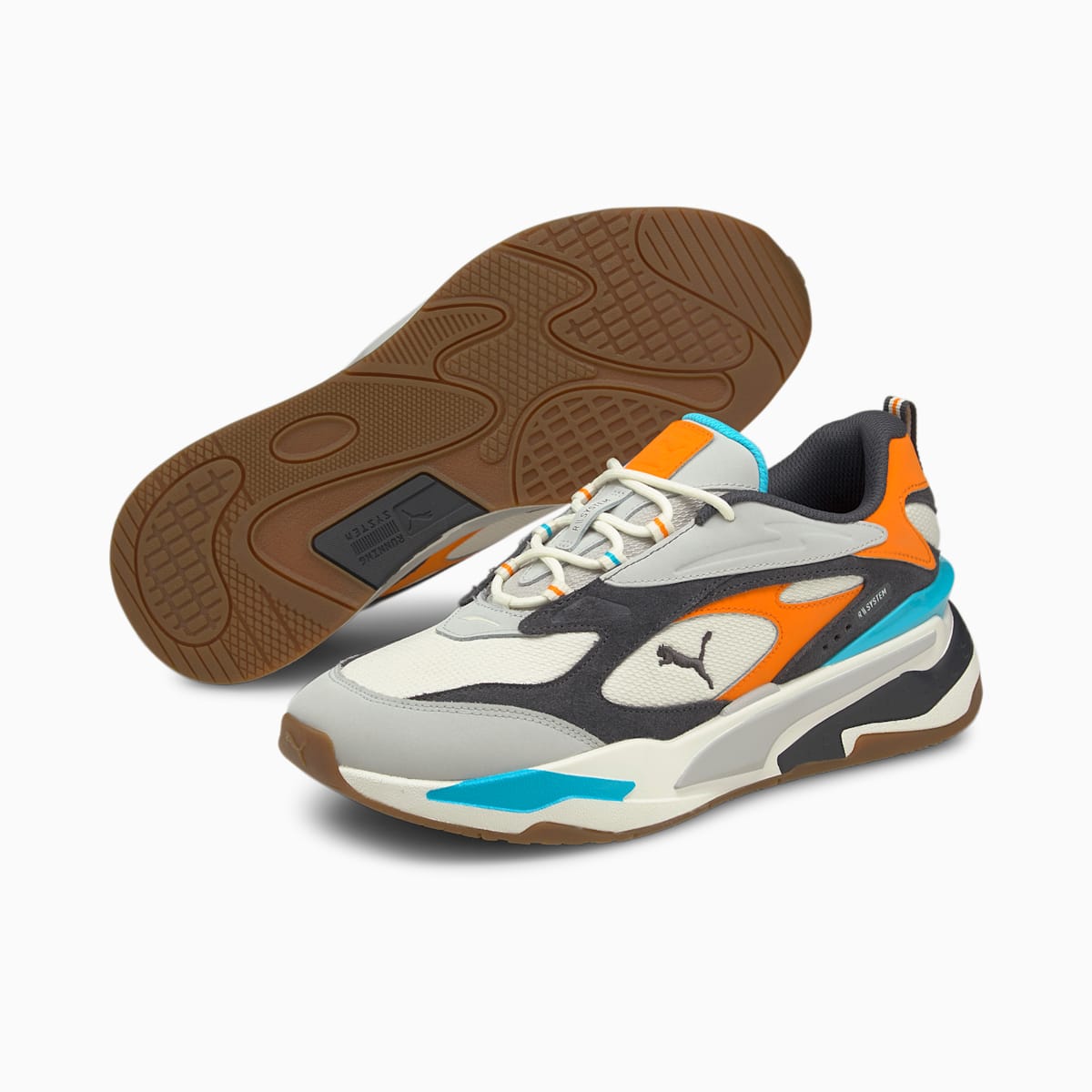 Pánské Tenisky Puma RS-Fast Buck Šedé Fialové/Blankyt/Oranžové | PU4761-T81