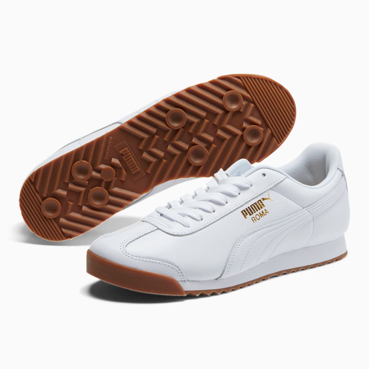 Pánské Tenisky Puma Roma Classic Gum Bílé/Zlaté | PU6825-E51