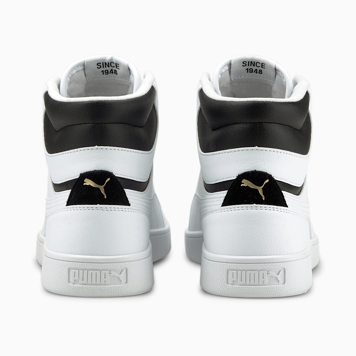 Pánské Tenisky Puma Shuffle Mid Bílé/Černé/Zlaté | PU1805-G64