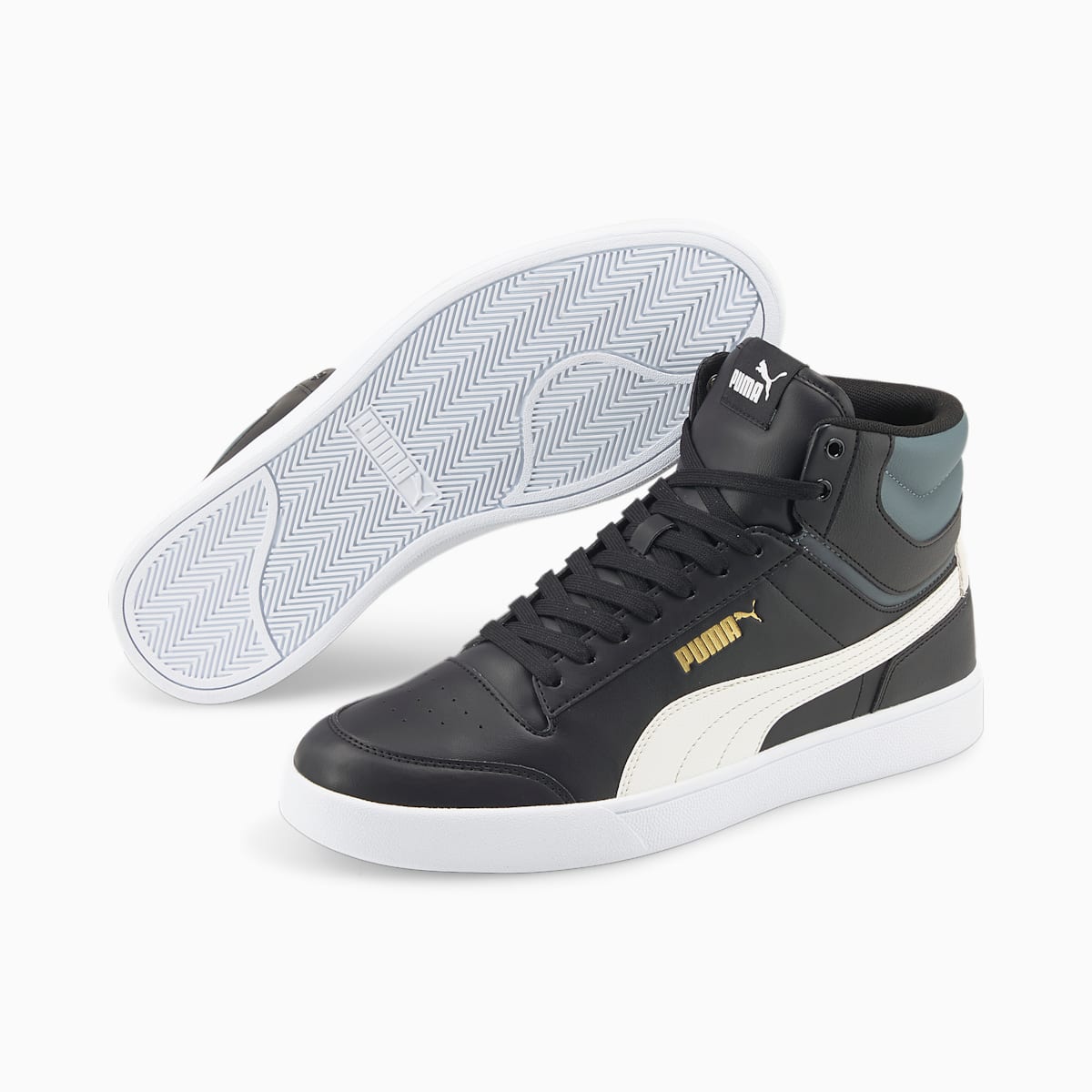 Pánské Tenisky Puma Shuffle Mid Černé/Šedé/Zlaté | PU4023-F91