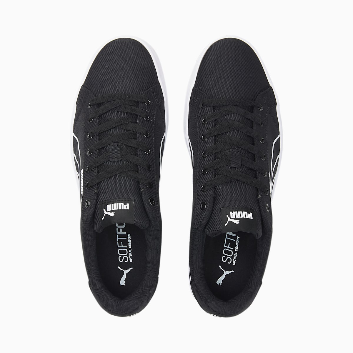 Pánské Tenisky Puma Smash Vulc v3 Lo CV Černé/Bílé | PU6072-W85