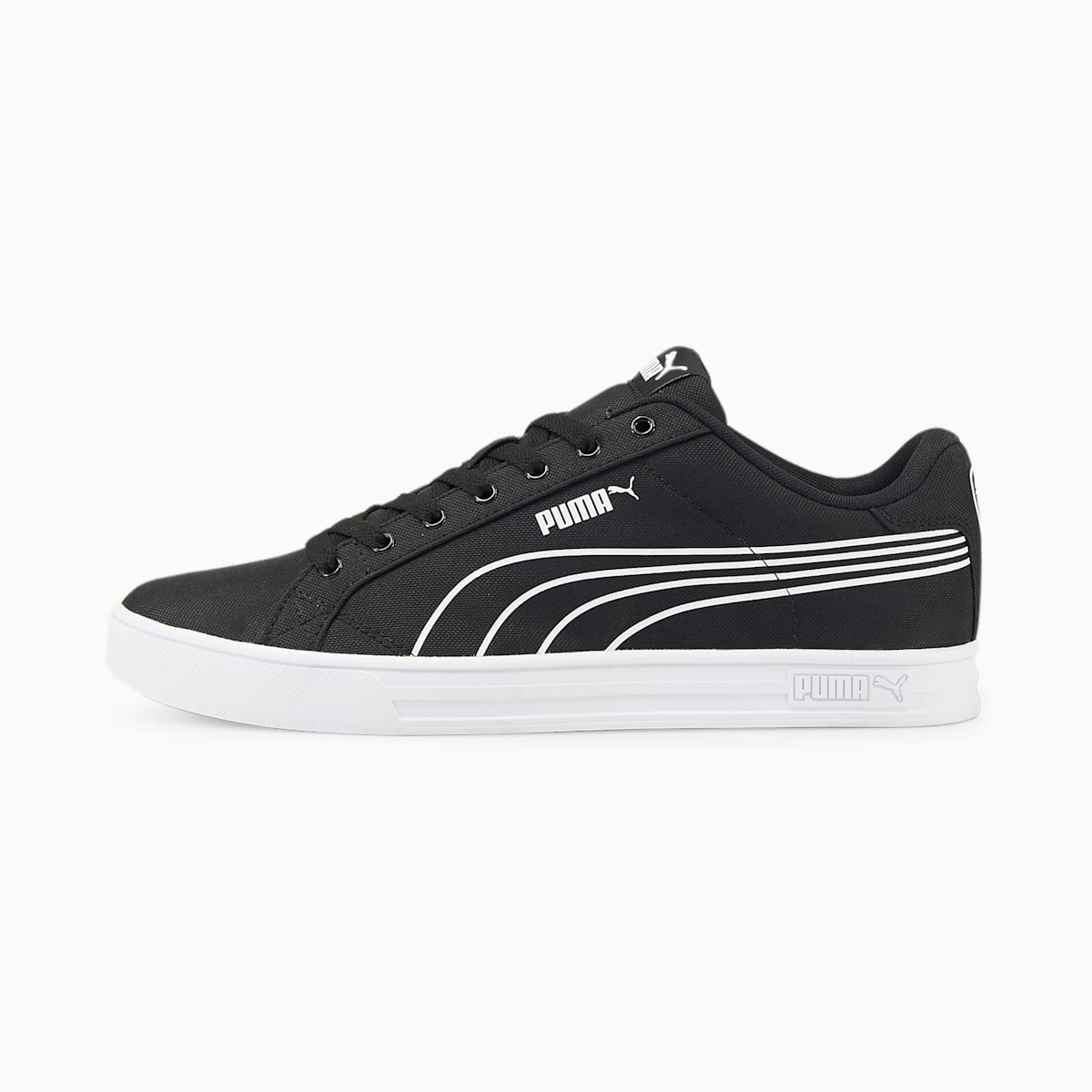 Pánské Tenisky Puma Smash Vulc v3 Lo CV Černé/Bílé | PU6072-W85