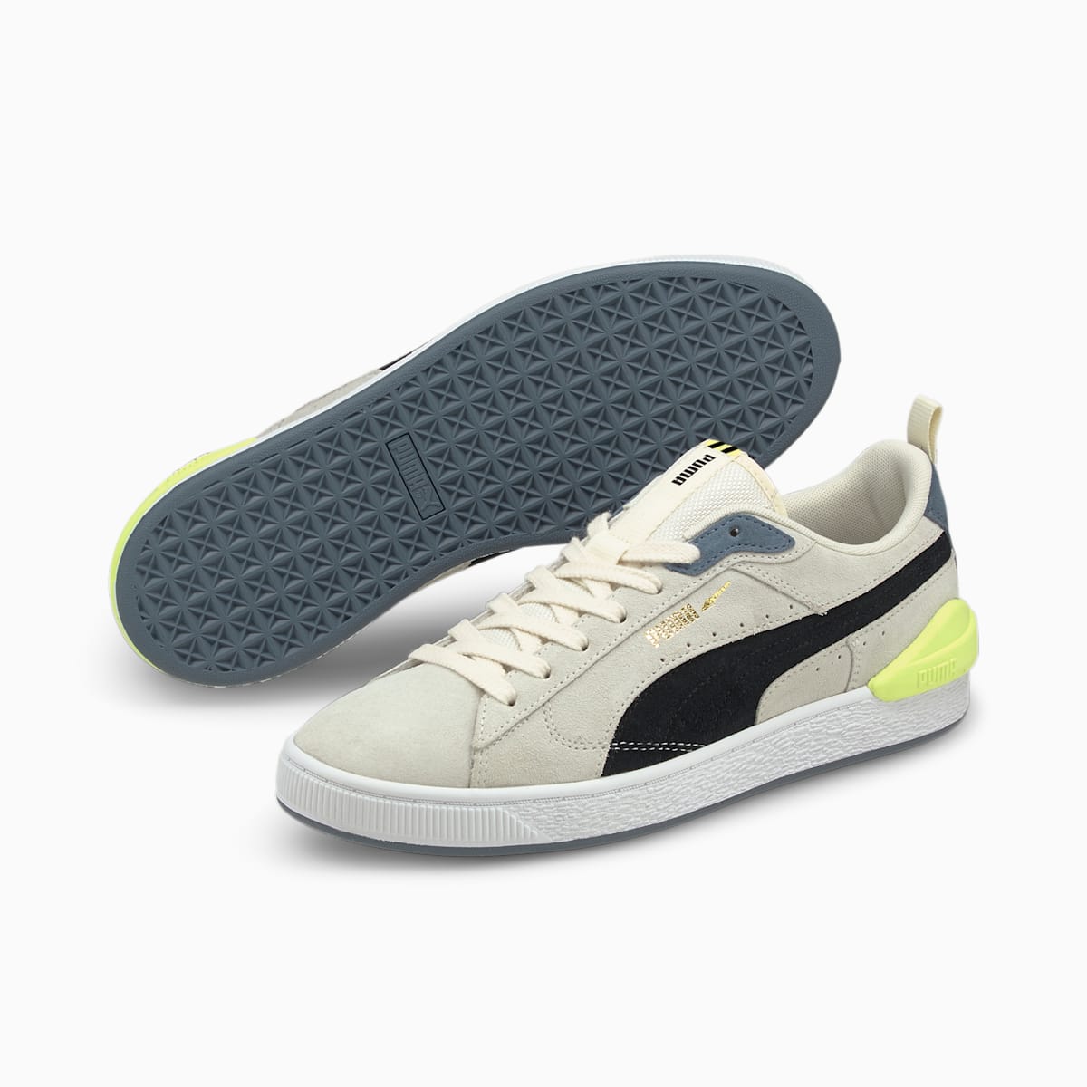 Pánské Tenisky Puma Suede Bloc Bílé/Černé | PU6358-K15