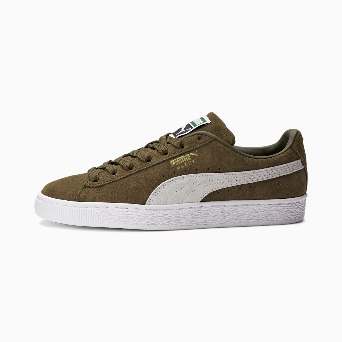 Pánské Tenisky Puma Suede Classic XXI Tmavě Olivy Zelené/Bílé/Zlaté | PU6540-W91