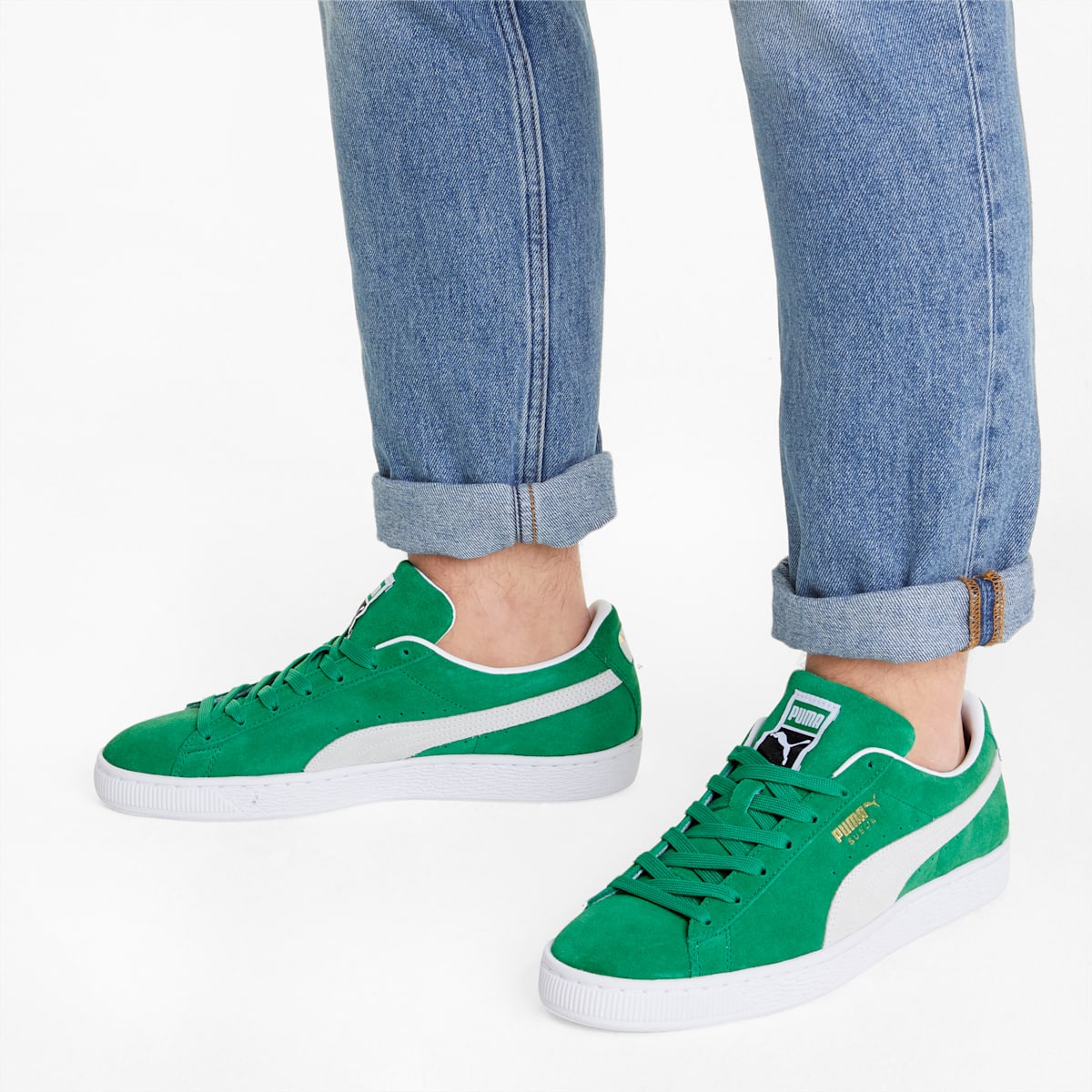 Pánské Tenisky Puma Suede Teams Zelene/Bílé | PU1483-Z47