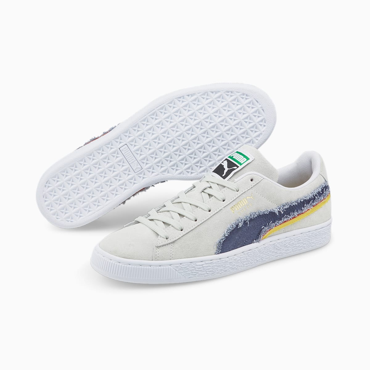 Pánské Tenisky Puma Suede Triplex Denim Bílé/Tmavě Blankyt | PU3786-Z91