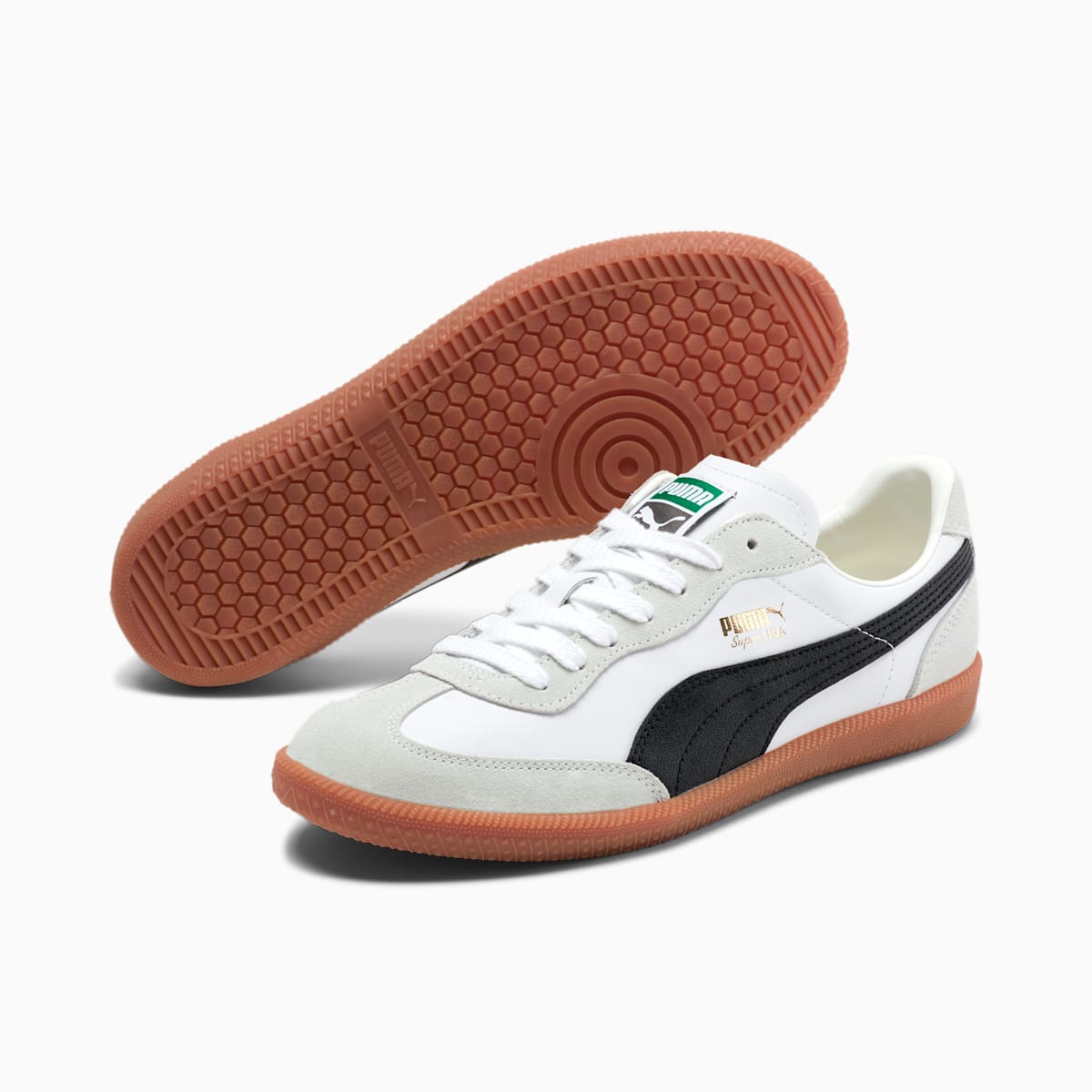 Pánské Tenisky Puma Super Liga OG Retro Bílé/Černé/Zlaté | PU4285-X51