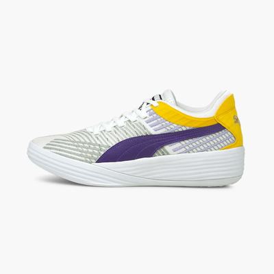 Dámské Basketbalové Boty Puma Clyde All-Pro Coast 2 Coast Bílé/Fialové | PU4072-M14