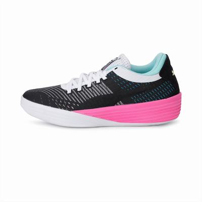 Dámské Basketbalové Boty Puma Clyde All-Pro Černé/Růžové | PU5710-H35