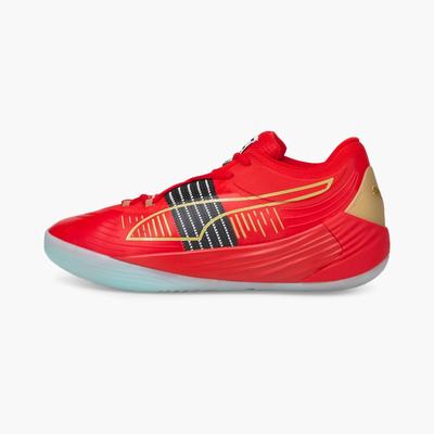 Dámské Basketbalové Boty Puma Fusion Nitro Červené/Zlaté | PU9528-F85