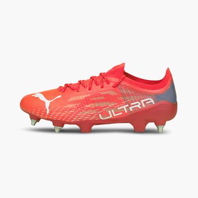 Dámské Kopačky Puma ULTRA 1.3 MxSG Oranžové/Bílé/Blankyt | PU5381-A40