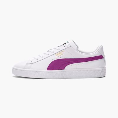 Dámské Tenisky Puma Basket Classic XXI Bílé/Růžové | PU1657-H74