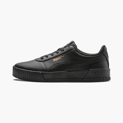 Dámské Tenisky Puma Carina Leather Černé/Zlaté | PU5869-F79