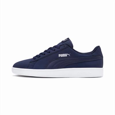 Dámské Tenisky Puma Smash v2 Tmavě Blankyt/Stříbrné/Bílé | PU8621-D39