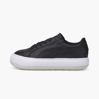 Dámské Tenisky Puma Suede Mayu Raw Leather Černé/Bílé | PU4562-X39