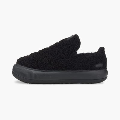 Dámské Tenisky Puma Suede Mayu Slip-On Teddy Černé | PU6387-X61