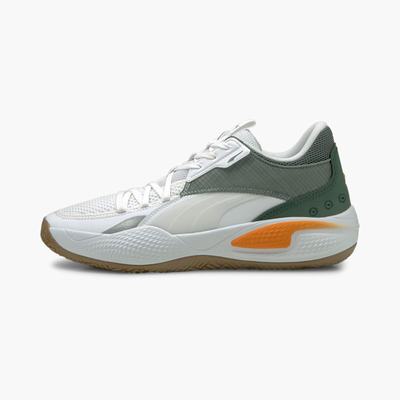 Pánské Basketbalové Boty Puma Court Rider Pop Bílé/Oranžové | PU4530-Y87