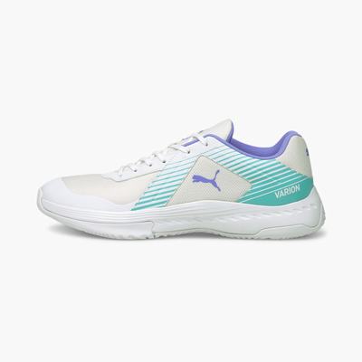 Pánské Házenkářské Boty Puma Varion Indoor Bílé/Světle Tyrkysové/Fialové | PU0461-Z72