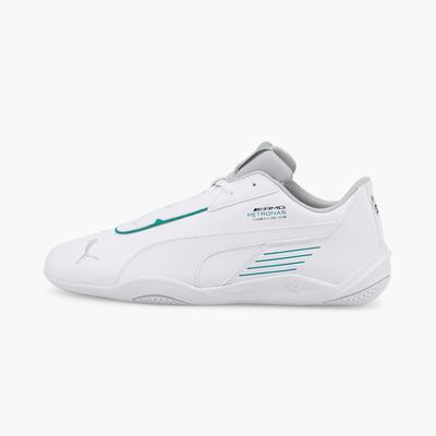 Pánské Moto Boty Puma Mercedes F1 R-Cat Machina Bílé/Stříbrné/Zelene | PU1354-F08