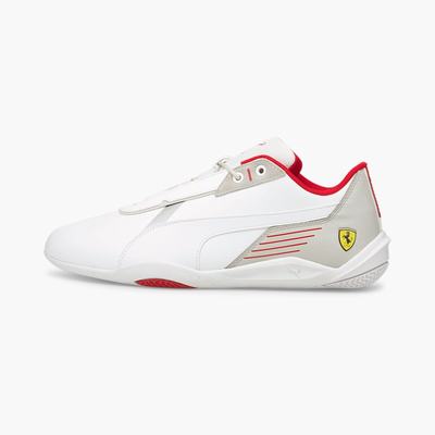 Pánské Moto Boty Puma Scuderia Ferrari R-Cat Machina Bílé/Šedé Fialové | PU4902-V57