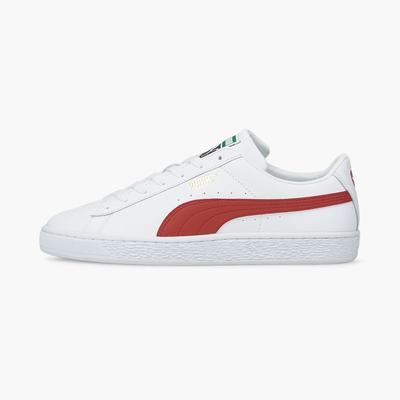 Pánské Tenisky Puma Basket Classic XXI Bílé/Červené | PU1762-B56